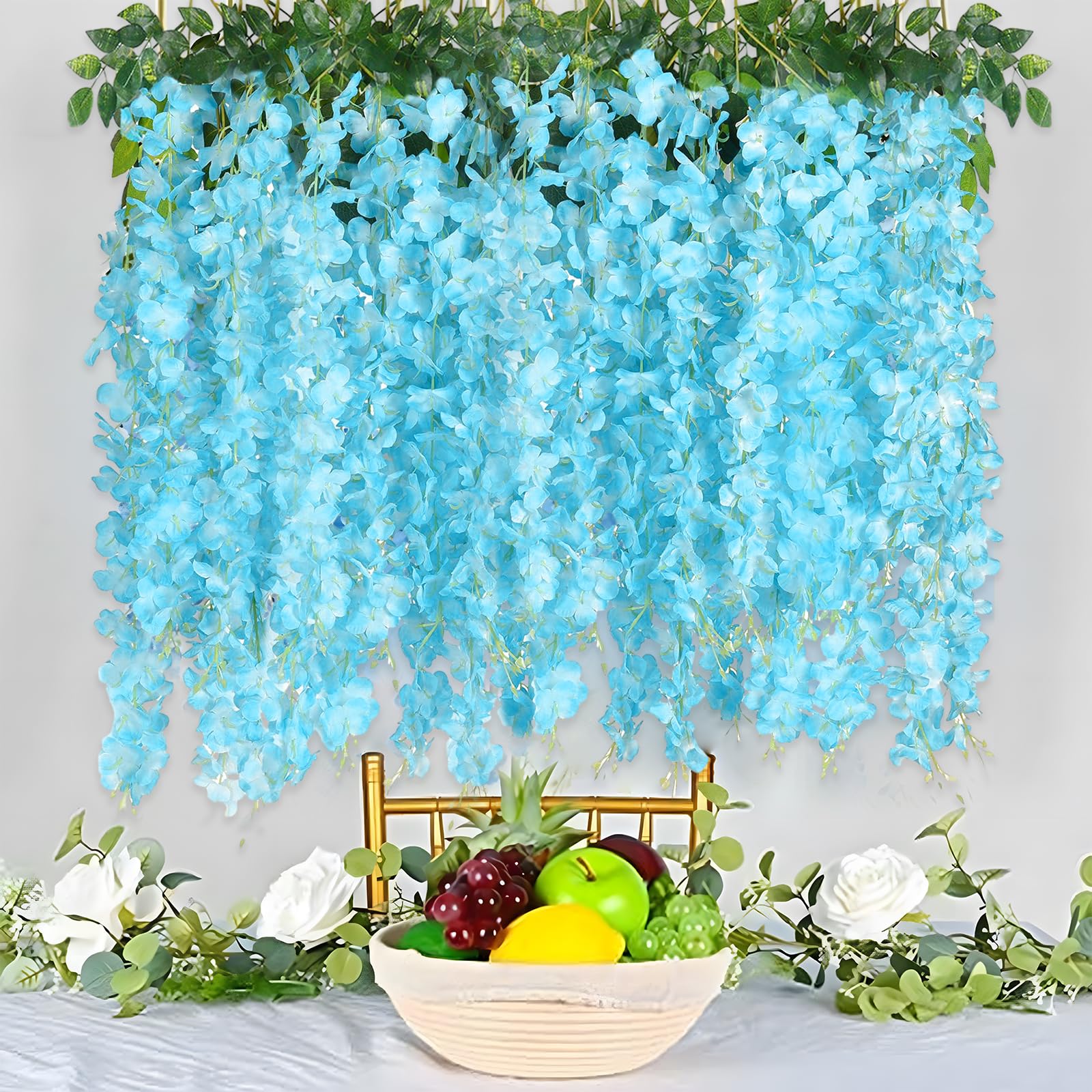花（ハンドメイド、籐） 手織りの籐の花のバスケット23x11x25cm,休暇の装飾,現代の手工芸